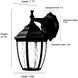 Bram 1 Light 10.79 inch Textured Black Outdoor Wall Sconce